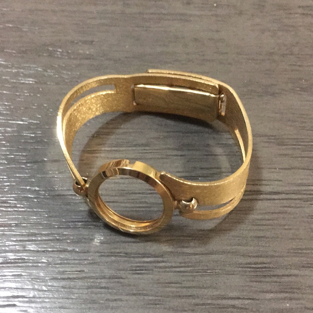 LBC vintage gold tone metal watch strap